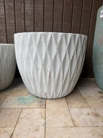 White pot 20” W x 17” H