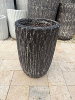 Tall grey pot 10” W x 16” H