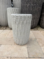 Tall white pot 6” W x 12” H
