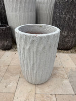 Tall white pot 10” W x 16” H