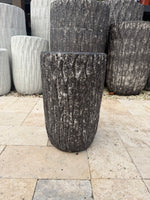 Tall grey pot 6” W x 12” H