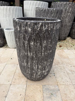 Tall grey pot 12” W x 20” H