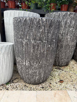Tall grey pot 15” W x 24” H