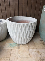 White pot 20” W x 17” H
