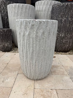 Tall white pot 10” W x 16” H
