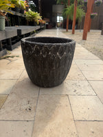 Grey pot 10” W x 10” H