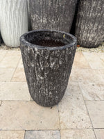 Tall grey pot 6” W x 12” H